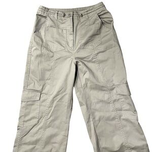 Woman Khaki Cargo Pants